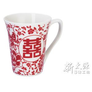 雙囍花茶杯